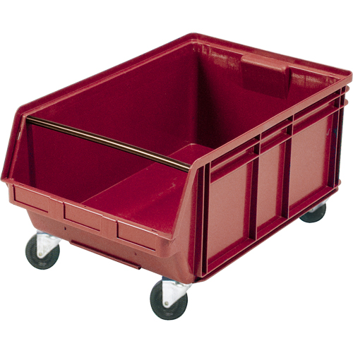 Bac g&eacute;ant empilable et mobile, 11-7/8" ha x 18-3/8" la x 29" p, Capacit&eacute; de 150 lb, Rouge Planification Entrepots Molloy