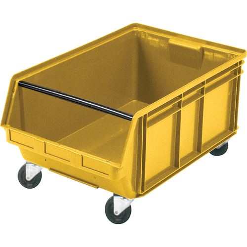 Bac g&eacute;ant empilable et mobile, 11-7/8" ha x 18-3/8" la x 29" p, Capacit&eacute; de 150 lb, Jaune Planification Entrepots Molloy