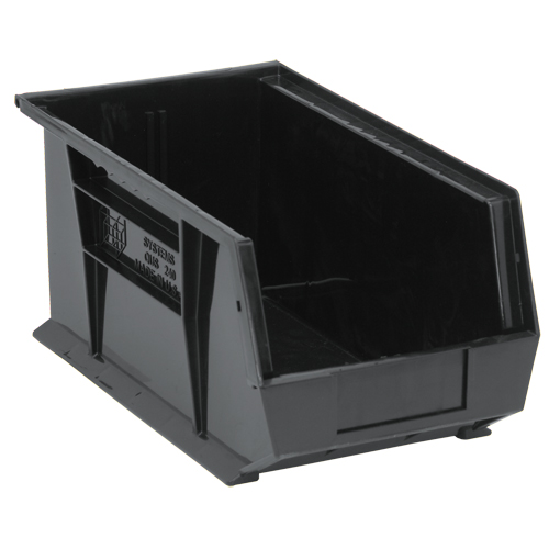 Bacs ultra empilable & suspendable, 8-1/4" la, 7" h x 14-3/4" p, Noir Planification Entrepots Molloy