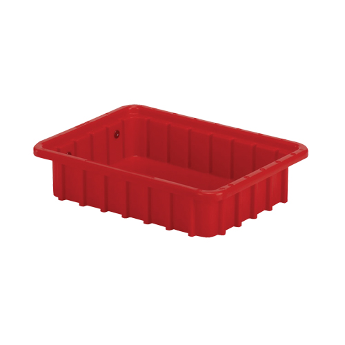 Divider Box&reg; Containers, Polyethylene, 10.8" W x 8.3" D x 2.5" H, Red Planification Entrepots Molloy