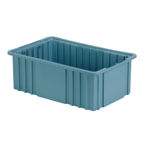 Divider Box, Polyethylene, 15.5" W x 9.9" D x 6" H, Light Blue Planification Entrepots Molloy