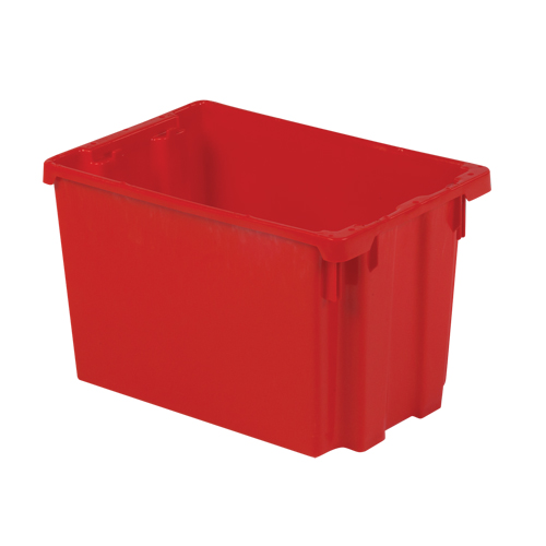 Contenants Stack-N-Nest Polylewton, 12,1" x 19,4" x 12,9", Rouge Planification Entrepots Molloy