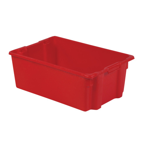 Contenants Stack-N-Nest Polylewton, 10,5" x 28,4" x 18,7", Rouge Planification Entrepots Molloy