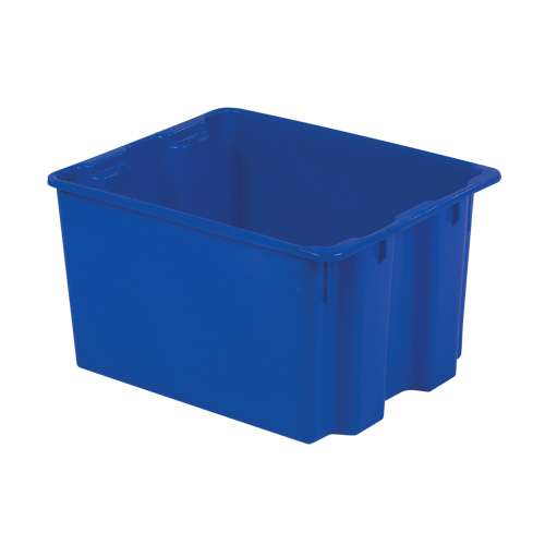 Polylewton Stack-N-Nest&reg; Containers, 12" x 21" x 17", Blue Planification Entrepots Molloy