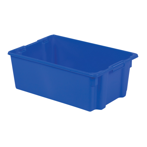 Polylewton Stack-N-Nest&reg; Containers, 10.5" x 28.4" x 18.7", Blue Planification Entrepots Molloy