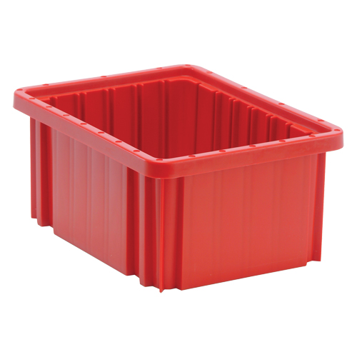 Divider Box&reg; Containers, Plastic, 10.9" W x 8.3" D x 5" H, Red Planification Entrepots Molloy