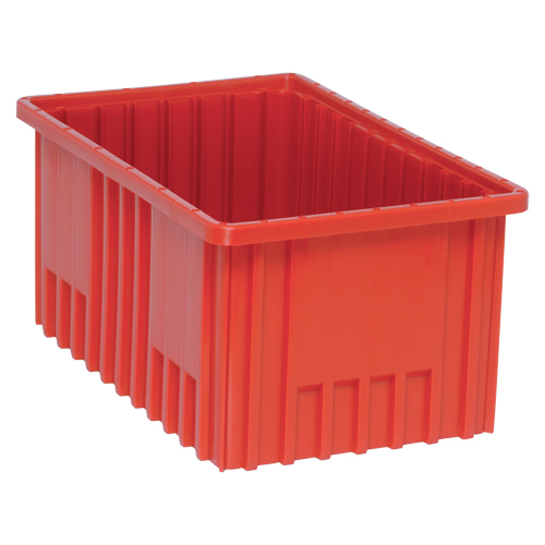 Contenants Divider Box, Plastique, 16,5" la x 10,9" p x 8" h, Rouge Planification Entrepots Molloy