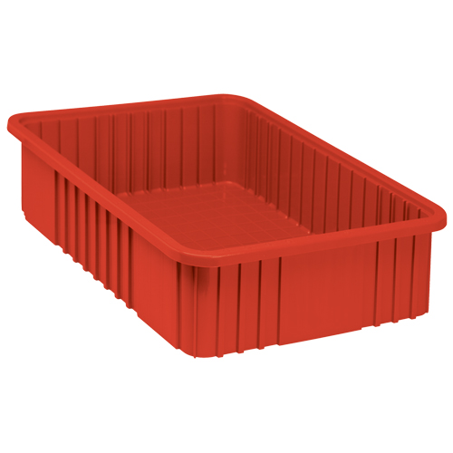 Divider Box&reg; Containers, Plastic, 22.5" W x 17.5" D x 6" H, Red Planification Entrepots Molloy