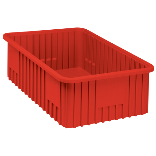 Divider Box&reg; Containers, Plastic, 22.5" W x 17.5" D x 8" H, Red Planification Entrepots Molloy