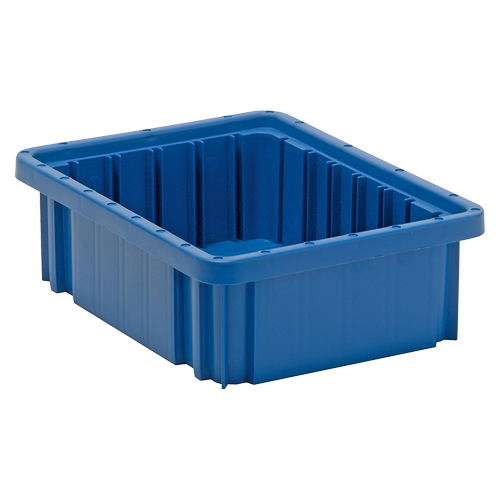 Divider Box&reg; Containers, Plastic, 10.9" W x 8.3" D x 3.5" H, Blue Planification Entrepots Molloy