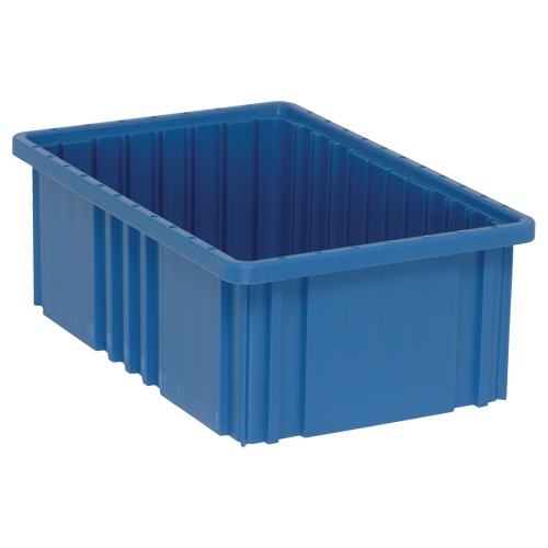 Divider Box&reg; Containers, Plastic, 16.5" W x 10.9" D x 6" H, Blue Planification Entrepots Molloy
