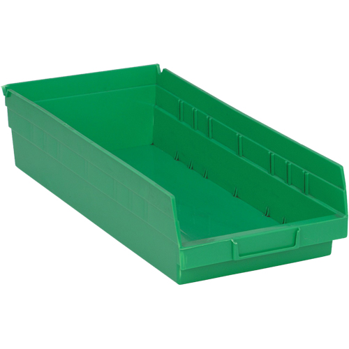 Bacs pour tablette, 8-1/8" la x 4" H x 17-7/8" p, Vert, Capacit&eacute; 40 lb Planification Entrepots Molloy