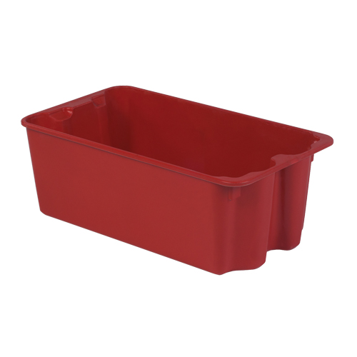 Stack-N-Nest&reg; Plexton Containers, 16.9" W x 30.6" D x 11.1" H, Red Planification Entrepots Molloy