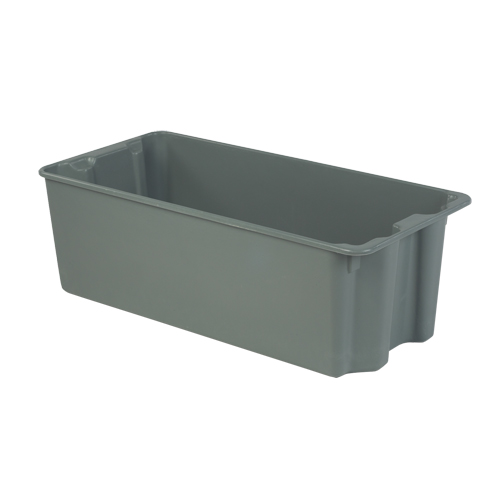 Stack-N-Nest&reg; Plexton Containers, 20.1" W x 42.5" D x 14.1" H, Grey Planification Entrepots Molloy