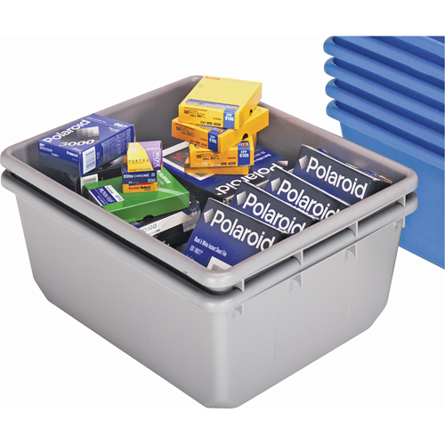 QuanTub Nesting Totes, 19" W x 24-1/2" D x 9.5" H, Grey Planification Entrepots Molloy