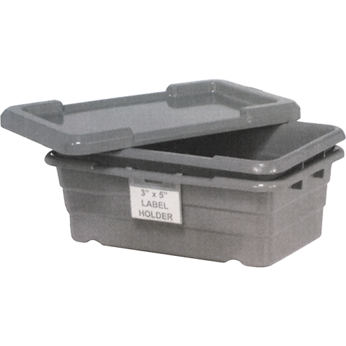Cross Stack Bins, 16" W x 25.125" D x 8.5" H, Grey Planification Entrepots Molloy