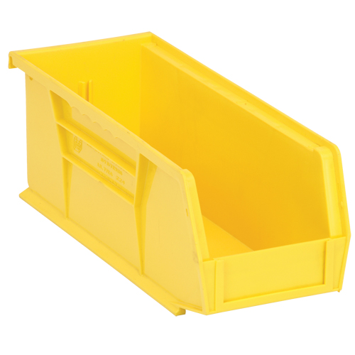 Bacs ultra empilable & suspendable, 4-1/8" la, 4" h x 10-7/8" p, Jaune Planification Entrepots Molloy