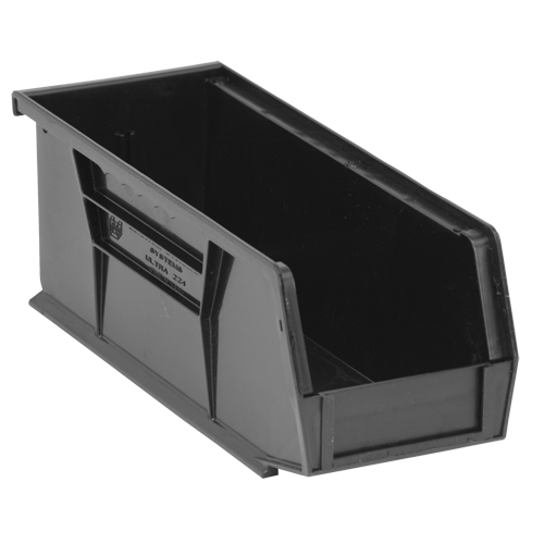 Environmentally Friendly Recycled Bin, 4.125"/3-3/16" W x 3-3/4" H x 10-7/8"/10.875" D, Black Planification Entrepots Molloy