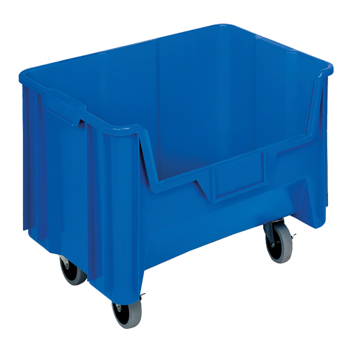 Bac g&eacute;ant mobile empilable, 12-7/16" ha x 19-7/8" la x 15-1/4" p, Capacit&eacute; de 250 lb, Bleu Planification Entrepots Molloy