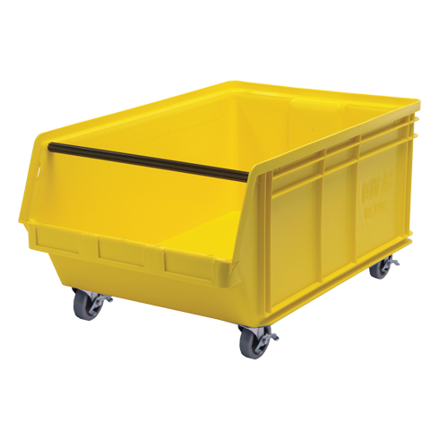 Mobile MAGNUM Bin, 14-7/8" H x 18-3/8" W x 29" D, 150 lbs. Capacity, Yellow Planification Entrepots Molloy