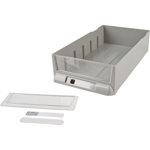 Tiroir de rechange pour armoires de pi&egrave;ces KPC-100, Plastique, 6-3/8" la x 11-3/10" p, 2-11/16" h, Gris Planification Entrepots Molloy