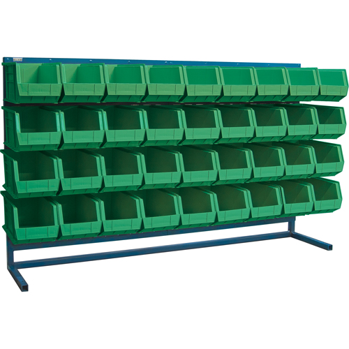 Rayonnage &agrave; persienne avec bacs, 36 bacs, 72" la x 15" p x 40" h Planification Entrepots Molloy
