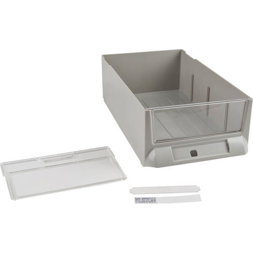 Replacement Drawer for KPC-200 Parts Cabinets, Plastic, 5-3/8" W x 9-13/16" D x 3-3/10" H, Grey Planification Entrepots Molloy