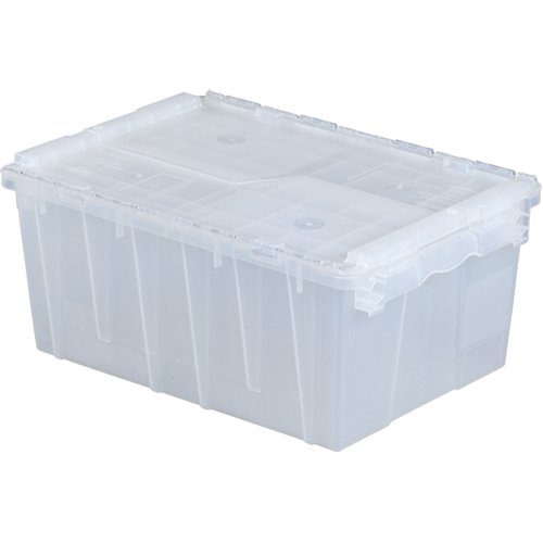 Flipak&reg; Polypropylene Plastic (PP) Distribution Containers, 21.8" x 15.2" x 9.3", Clear Planification Entrepots Molloy