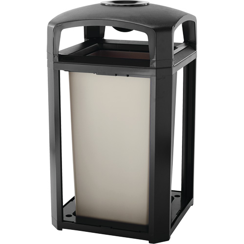 Cendrier et corbeille pour d&eacute;chets de s&eacute;rie classique de s&eacute;rie Landmark, Plastique, Capacit&eacute; 50 gal. US, Hauteur 46-1/2" Planification Entrepots Molloy