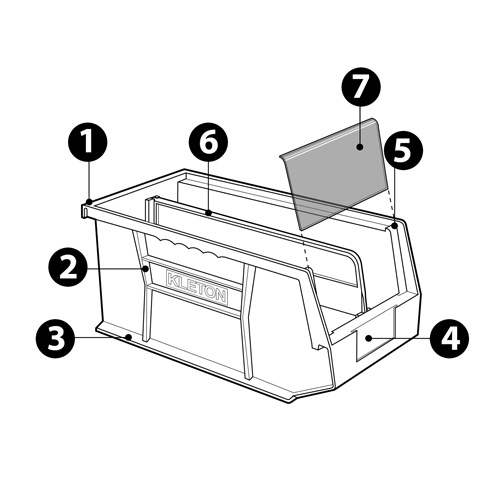 Bac empilable & &agrave; suspendre, 16-1/2" la, 7" h x 14-3/4" p, Vert Planification Entrepots Molloy