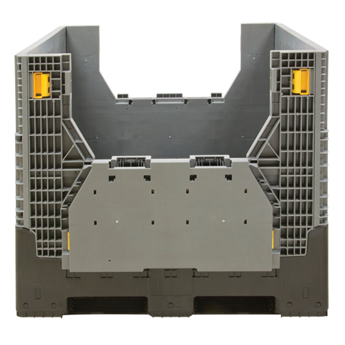 Contenant de vrac pliable, 47,2" lo x 39,4" la x 39,4" h, Gris Planification Entrepots Molloy