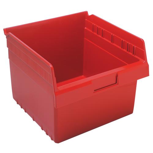 Store-Max Shelf Bins, 11-1/8" W x 8" H x 11-5/8" D, Red, 44 lbs. Capacity Planification Entrepots Molloy