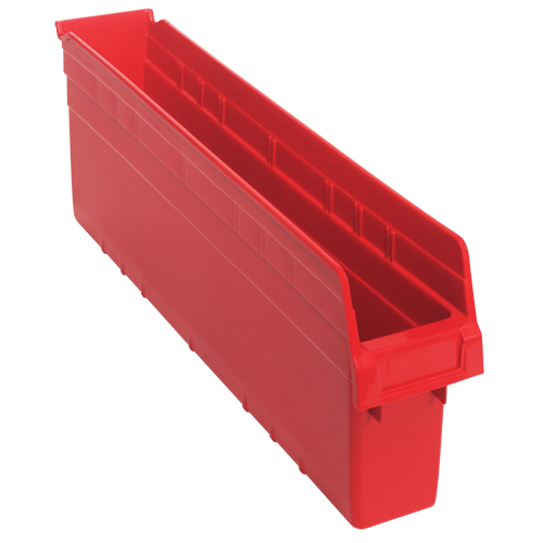 Bacs pour &eacute;tag&egrave;re Store-Max, 4-3/8" la x 8" H x 23-5/8" p, Rouge, Capacit&eacute; 68 lb Planification Entrepots Molloy