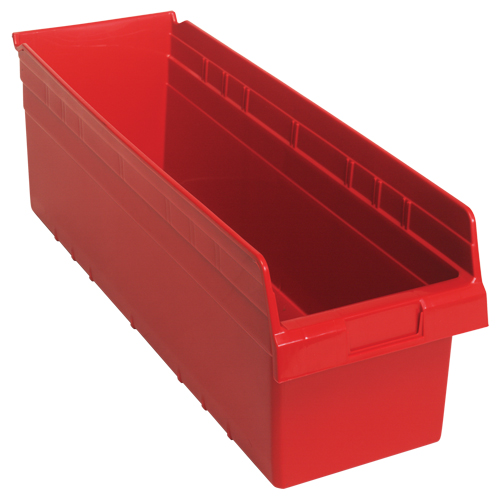 Bacs pour &eacute;tag&egrave;re Store-Max, 8-3/8" la x 8" H x 23-5/8" p, Rouge, Capacit&eacute; 68 lb Planification Entrepots Molloy