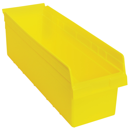 Store-Max Shelf Bins, 8-3/8" W x 8" H x 23-5/8" D, Yellow, 68 lbs. Capacity Planification Entrepots Molloy