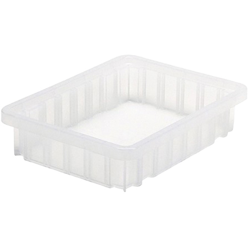 Divider Box&reg; Container, Plastic, 10.875" W x 8.25" D x 2.5" H, Clear Planification Entrepots Molloy