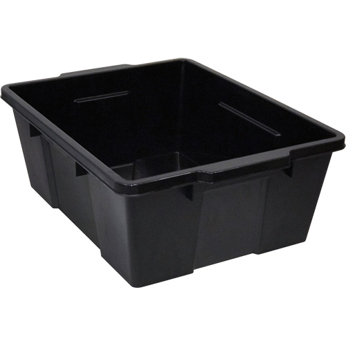 Contenant avec loquets en plastique,  la x 21" p x 7,75" h, Noir Planification Entrepots Molloy