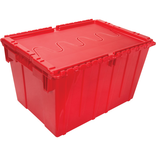 Contenant de distribution en plastique avec dessus basculant, 21,65" x 15,5" x 12,5", Rouge Planification Entrepots Molloy