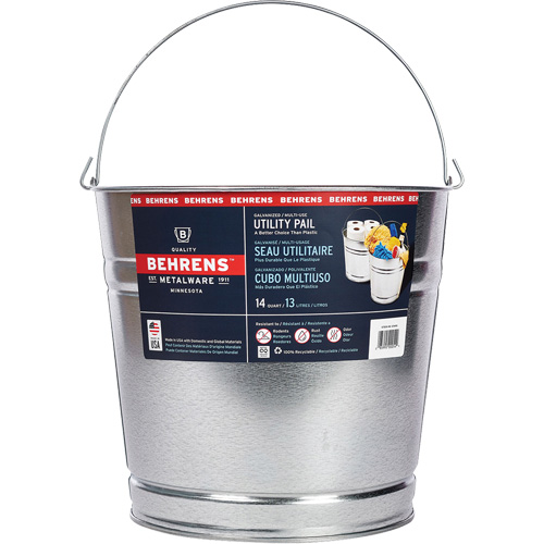 Pail, Galvanized Steel, 13 L Planification Entrepots Molloy