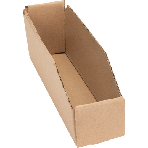 Boîtes profondes en carton ondul&eacute;, 2-7/8" la x 11-1/4" p x 4-1/2" h, Beige Planification Entrepots Molloy