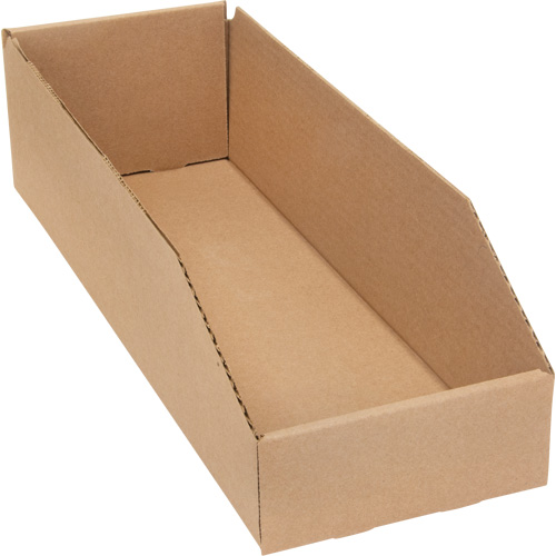 Boîtes profondes en carton ondul&eacute;, 5-3/4" la x 17-1/4" p x 4-1/2" h, Beige Planification Entrepots Molloy
