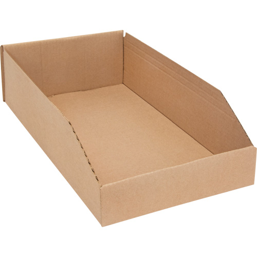 Boîtes profondes en carton ondul&eacute;, 9-3/4" la x 17-1/4" p x 4-1/2" h, Beige Planification Entrepots Molloy