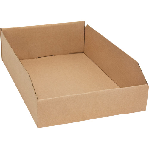 Boîtes profondes en carton ondul&eacute;, 11-3/4" la x 17-1/4" p x 4-1/2" h, Beige Planification Entrepots Molloy