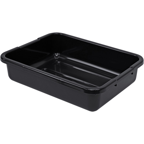 Bac d'entreposage tout usage &agrave; fond rainur&eacute;, 5" ha x 15" p x 21" lo, Plastique, Noir Planification Entrepots Molloy