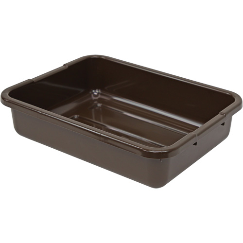 All-Purpose Ribbed-Bottom Storage Tub, 5" H x 15" D x 21" L, Plastic, Brown Planification Entrepots Molloy