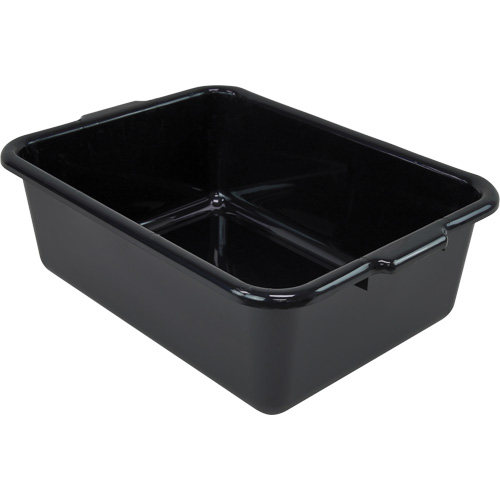 Bac d'entreposage tout usage &agrave; fond plat, 7" ha x 15" p x 21" lo, Plastique, Noir Planification Entrepots Molloy