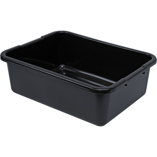 All-Purpose Ribbed-Bottom Storage Tub, 7" H x 15" D x 21" L, Plastic, Black Planification Entrepots Molloy