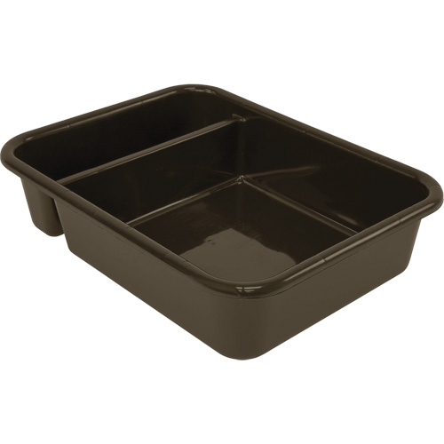 All-Purpose Compartmentalized Storage Tub, 5" H x 15" D x 20" L, Plastic, Brown Planification Entrepots Molloy