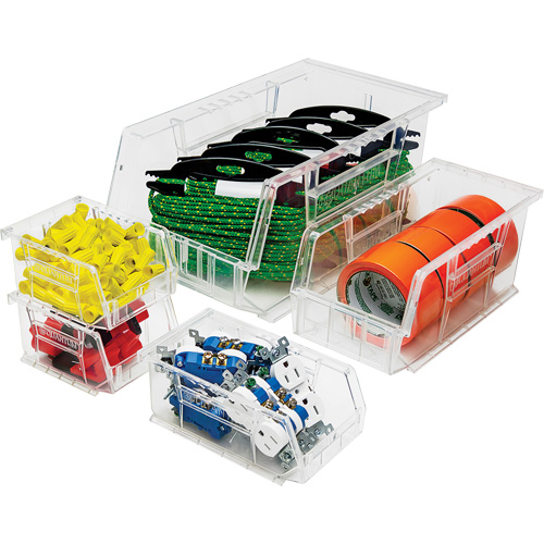 Bacs tr&egrave;s transparents Ultra, 8-1/4" la, 7" h x 14-3/4" p, Transparent Planification Entrepots Molloy