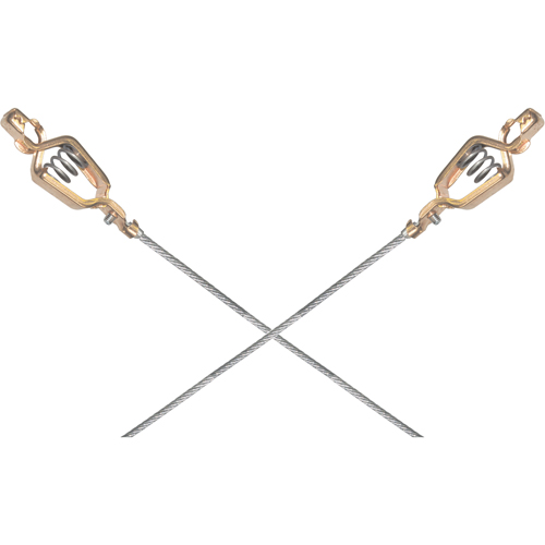 Assemblages l&eacute;gers de cables de masse et de mise &agrave; la terre - Deux pinces crocodiles Planification Entrepots Molloy